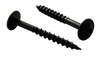 10-9 x 4 Square Drive Round Washer Head Deep Thread Wood Screw 2/3 Thread Black Oxide-Bolt Demon