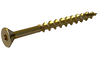 10 x 3 1/2 6-Lobe Flat Nibs Coarse Thread Type 17 Exterior Screw Partial Thread Zinc Yellow-Bolt Demon