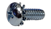 10-32 x 3/8 Combination (slot/phil) Pan External Sems Machine Screw Full Thread Zinc-Bolt Demon