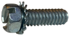 4-40 x 3/8 Slotted Hex Head External Sems Machine Screw Fully Threaded Zinc-Bolt Demon
