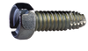 6-32 x 3/8 Slotted Indented Hex Head Thread Cutting Screw Type F Fully Threaded Zinc-Bolt Demon