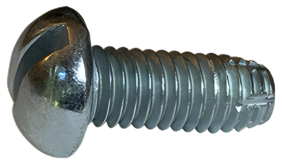 10-32 x 1/2 Slotted Round Thread Cutting Screw Type F Fully Threaded Z ...