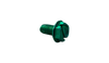 6-32 x 1/4 Slotted Ind Hex Washer Thread Cutting Screw Type F Full Threaded Zinc Green-Bolt Demon