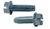 8-32 x 1/4 Slotted Indented Hex Washer Thread Cutting Screw Type F Fully Threaded Zinc-Bolt Demon