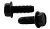 1/4-20 x 1/2 Unslotted Indent Hex Washer Thread Cutting Screw Type F Full Thread Black Oxide-Bolt Demon