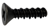 4-24 x 3/8 Phillips Flat High Low Screw Fully Threaded Black Zinc-Bolt Demon