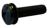 6-32 x 1/2 Phillips Pan Internal Sems Machine Screw Fully Threaded Black Zinc-Bolt Demon