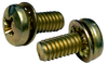 6-32 x 1/4 Phillips Pan Internal Sems Machine Screw Fully Threaded Zinc Yellow-Bolt Demon
