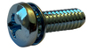 6-32 x 1 1/4 Phillips Pan Internal Sems Machine Screw Fully Threaded Zinc-Bolt Demon