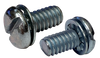 6-32 x 1/2 Slotted Pan Internal Sems Machine Screw Fully Threaded Zinc-Bolt Demon