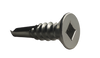 10-16 x 1 1/4 Square Drive Flat Head Self Drilling Screw Full Thread 410 Stainless Steel-Bolt Demon