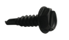 8-18 x 1/2 Slotted Ind Hex Washer Full Thread Self Drilling Screw Black Ox and Oil-Bolt Demon