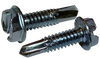 10-24 x 3/4 Slotted Indented Hex Washer Serrated Self Drilling Screw Full Thread Zinc Bake-Bolt Demon