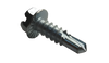 8-18 x 1/2 Slot Indented Hex Washer Serrated Self Drilling Screw Full Thread Zinc Bake-Bolt Demon