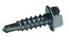 10-16 x 3/4 Unslotted Indented Hexwasher Self Drill Screw #1 Point Full Thread Zinc & Bake-Bolt Demon