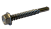 1/4-14 x 3 Unslotted Hex Washer With Number 5 Point Full Thread Self Drilling 410 Stainless-Bolt Demon