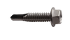 12-24 x 3/4 Unslotted Hexwasher Self Drilling Screw Full Thread 18-8 Stainless Steel-Bolt Demon