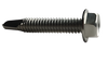 12-24 x 2 Unslotted Hexwasher Self Drilling Screw Full Thread 410 Stainless Steel-Bolt Demon