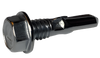12-24 x 7/8 Unslot Hexwasher Self Drill Screw #4 Point w/Wings Full Thread 410 Stainless Steel-Bolt Demon