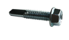1/4-20 x 1 1/2 Unslotted Hex washer With number 4 Point F/T Self drilling Screw Zinc-Bolt Demon