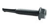 12-24 x 1 1/4 Unslotted Hexwasher Self Drilling Screw #5 Point Full Thread 410 Stainless Steel-Bolt Demon