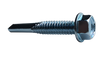 1/4-20 x 2 1/2 Unslotted Hexwasher Self Drilling Screw #5 Point Full Thread Zinc & Bake-Bolt Demon