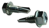 1/4-20 x 7/8 Unslot Ind Hexwasher Serrated Self Drilling Screw Full Thread Zinc Bake-Bolt Demon