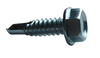 1/4-14 x 1/2 Unslotted Indented Hexwasher Self Drill Screw Full Thread Zinc & Bake-Bolt Demon