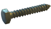 5/8 x 3 Hex Lag Screw Galvanized Gimlet Point-Bolt Demon