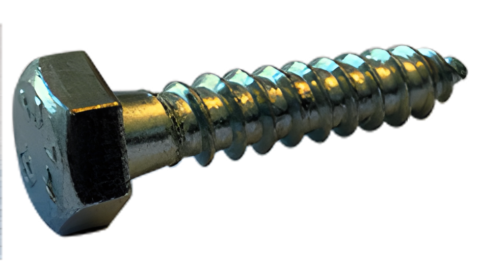 5/16 x 1 Hex Lag Screw Zinc Gimlet Point – Bolt Demon