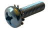 M2-0.4 x 5 ISO 7045 Metric Phillips Pan External Washer Sems M/S Fully Threaded Zinc-Bolt Demon