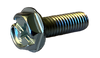 10-24 x 3/8 Combo (Slot/Phillips) Indent Hexwasher Machine Screw Full Thread Zinc-Bolt Demon