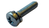 M4-0.7 x 6 Metric DIN 7985A Phil Pan Sem type H DIN 127B Split Lockwasher Full Thrd Zinc-Bolt Demon