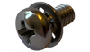 M2.5-0.45 x 5 ISO7045 Phil Pan 410SS External Tooth Washer Sems Full Thread 18-8 Stainless-Bolt Demon