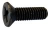 3/8-16 x 3/4 Phillips Flat Machine Screw Fully Threaded Black Zinc-Bolt Demon