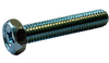10-32 x 1 Phillips Indented Hex Head Machine Screw Fully Threaded Zinc-Bolt Demon