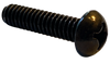 6-32 x 1/2 Phillips Oval Head Machine Screw Fully Threaded Black Zinc-Bolt Demon