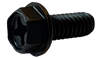 1/4-20 x 5/8 Phillips Indented Hex Washer Machine Screw Fully Threaded Black Oxide and Oil-Bolt Demon