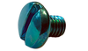 10-24 x 1/4 Slotted Binding Undercut Machine Screw Fully Threaded Zinc Green-Bolt Demon