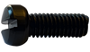 10-24 x 1/2 Slotted Fillister Head Machine Screw Fully Threaded Black Oxide-Bolt Demon