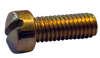 8-32 x 1/4 Slotted Fillister Head Machine Screw Fully Threaded Zinc Yellow-Bolt Demon