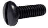 1/4-20 x 5/8 Slotted Pan Machine Screw Fully Threaded Black Zinc-Bolt Demon