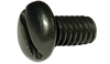6-32 x 1/4 Slotted Pan Machine Screw Fully Threaded Black Oxide-Bolt Demon