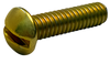 1/4-20 x 5/8 Slotted Round Machine Screw Fully Threaded Zinc Yellow-Bolt Demon