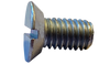 3/8-16 x 1/2 Slotted Flat Undercut Machine Screw Fully Threaded Zinc-Bolt Demon