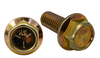 1/4-20 x 1 1/2 Serrated Hex Flanged Washer Full Thrd Grade 5 w/Head Markings Zinc Yellow-Bolt Demon