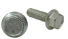 1/4-20 x 3/8 Serrated Hex Flanged Washer Full Thread Grade 8 w/Head Markings Zinc-Bolt Demon