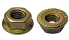 5/16-18 Serrated Flange Hex Lock Nuts Grade 8 Zinc Yellow-Bolt Demon
