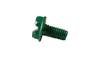 8-32 x 3/8 Slot IndHexWash Taptite Alternative Thread Roll Screw Fully Thrd Zinc Green Bake & Wax-Bolt Demon