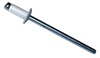 1/8 x .06-.12 Steel Rivet with Steel Mandrel with White Eyelet-Bolt Demon